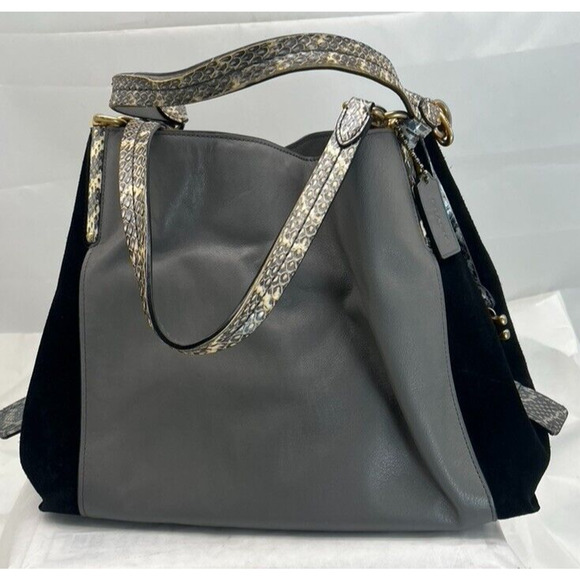 Coach Restored Dalton 31 In Colorblock Snakeskin - Picture 2 of 13